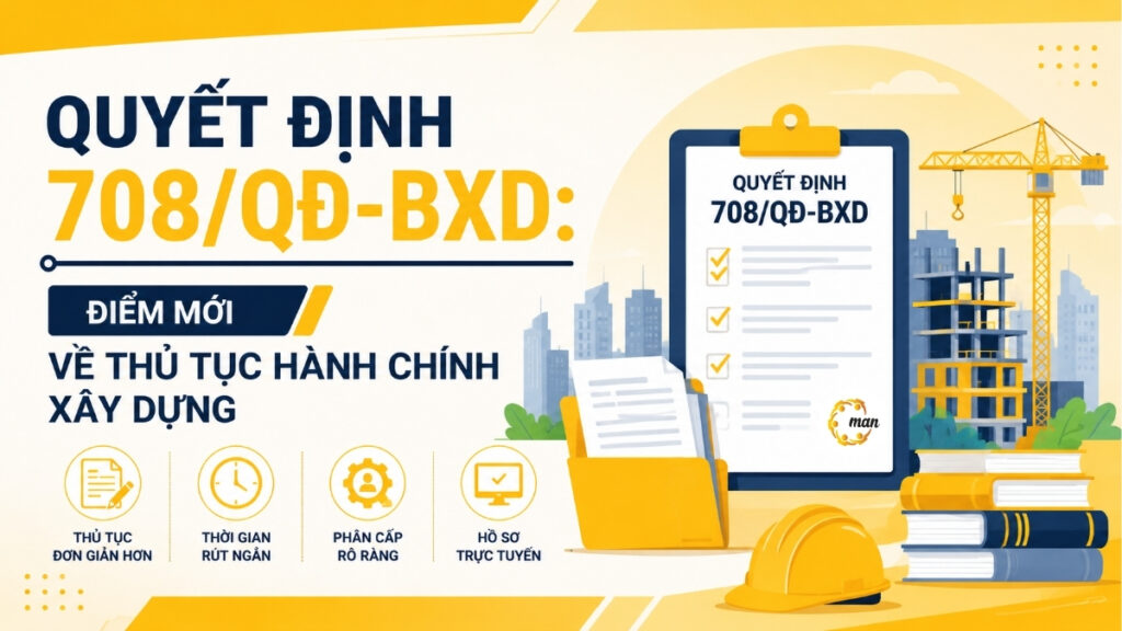 Quyết Định 708/QĐ-BXD: Điểm mới về thủ tục hành chính xây dựng