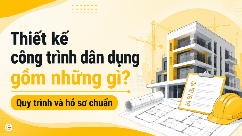 Thiết kế công trình dân dụng gồm những gì? Quy trình và hồ sơ chuẩn
