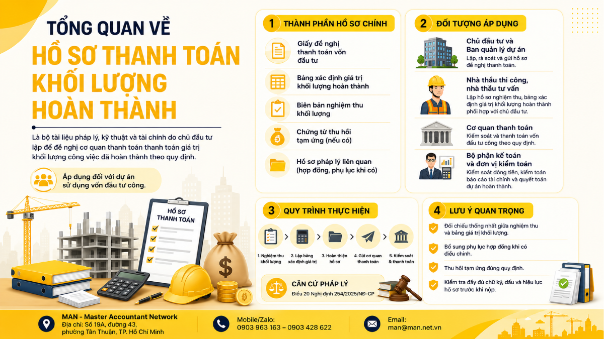 Tổng quan về hồ sơ thanh toán khối lượng hoàn thành