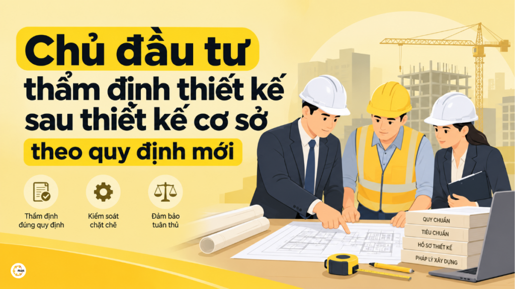 Chủ đầu tư thẩm định thiết kế sau thiết kế cơ sở