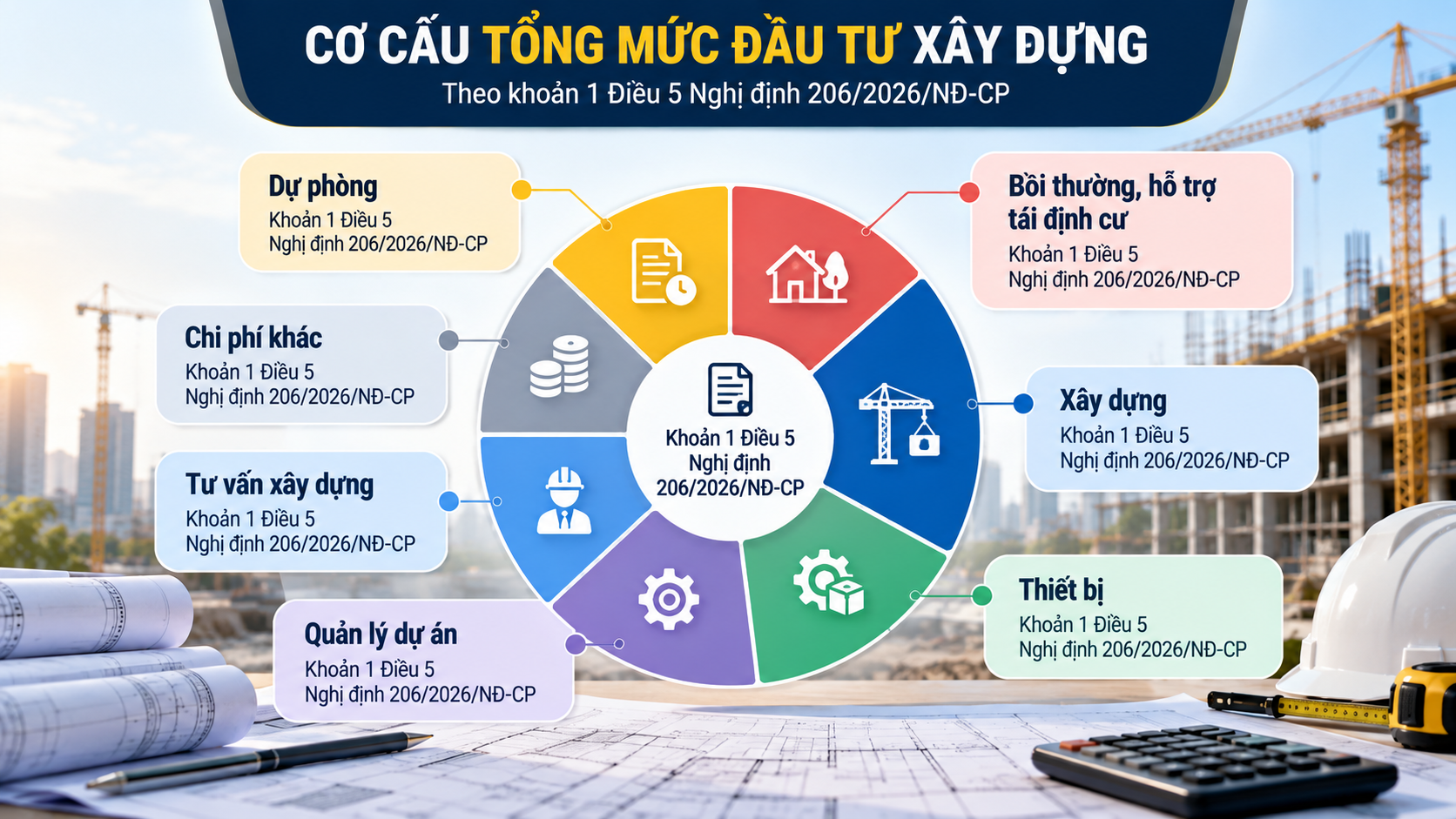 Bảy khoản mục chi phí trong tổng mức đầu tư xây dựng